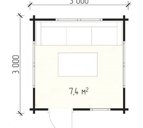 Беседка из термомомомодифицированного бруса 9 м2 от производителя Thermo Outdoor Gazebo 134