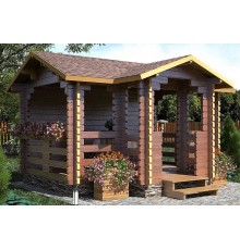 Альтанка із термомодифікованого бруса 14,7 м2 від виробника Thermo Outdoor Gazebo 135