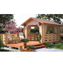 Беседка из термомомомодифицированного бруса 21 м2 от производителя Thermo Outdoor Gazebo 136