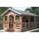 Беседка из термомомомодифицированного бруса 17,5 м2 от производителя Thermo Outdoor Gazebo 138