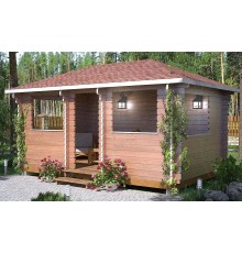 Альтанка із термомодифікованого бруса 15 м2 від виробника Thermo Outdoor Gazebo 139