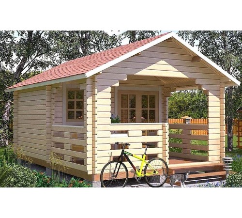 Беседка из термомодифицированного бруса 21,28 м2 от производителя Thermo Outdoor Gazebo 140.