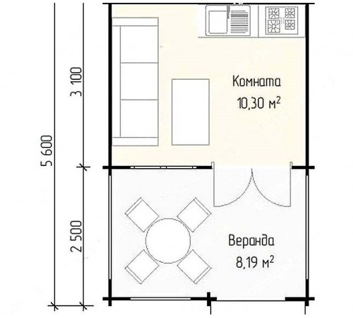 Беседка из термомодифицированного бруса 21,28 м2 от производителя Thermo Outdoor Gazebo 140.