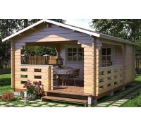 Беседка из термомомододифицированного бруса 23,2 м2 от производителя Thermo Outdoor Gazebo 142