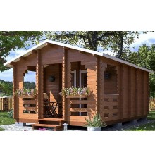 Беседка из термомодифицированного бруса 23,2 м2 от производителя Thermo Outdoor Gazebo 144.