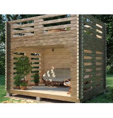 Альтанка із термомодифікованого бруса 18,2 м2 від виробника Thermo Outdoor Gazebo 146