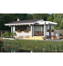 Беседка из термомодифицированного бруса 28 м2 от производителя Thermo Outdoor Gazebo 148.