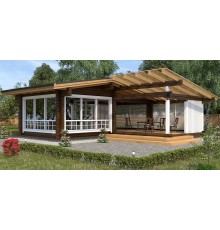 Альтанка із термомодифікованого брусу 64 м2 від виробника Thermo Outdoor Gazebo 149