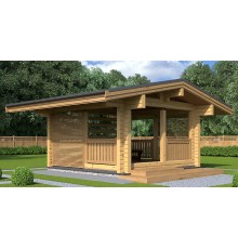 Альтанка із термомодифікованого бруса 16 м2 від виробника Thermo Outdoor Gazebo 150