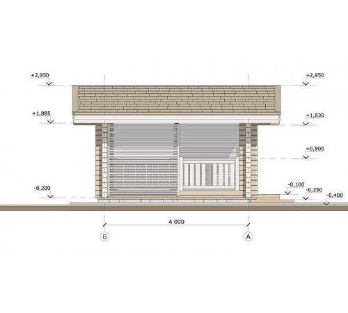 Беседка из термомодифицированного бруса 16 м2 от производителя Thermo Outdoor Gazebo 150.