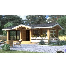 Беседка из термомодифицированного бруса 36 м2 от производителя Thermo Outdoor Gazebo 153.