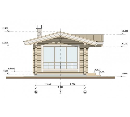 Беседка из термомодифицированного бруса 36 м2 от производителя Thermo Outdoor Gazebo 153.