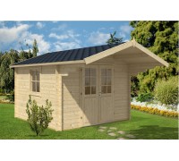 Thermo Outdoor Gazebo 156, ein 15,4 m2 großer Pavillon aus thermisch behandeltem Holz.
