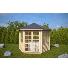 Беседка из термомодифицированного бруса 7,8 м2 от производителя Thermo Outdoor Gazebo 157.