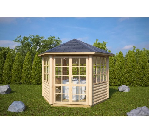 Беседка из термомодифицированного бруса 7,8 м2 от производителя Thermo Outdoor Gazebo 157.