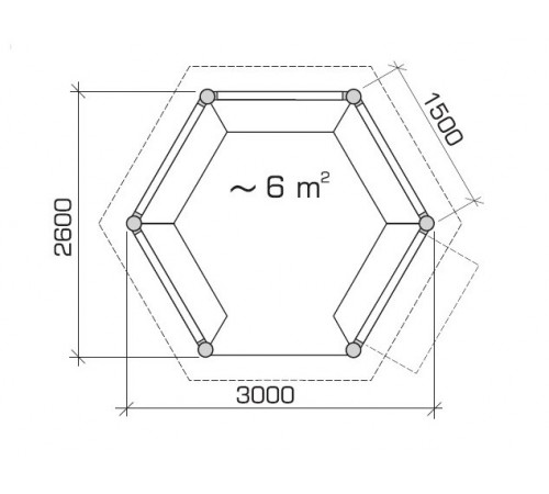 Беседка из термомодифицированного бруса 7,8 м2 от производителя Thermo Outdoor Gazebo 157.