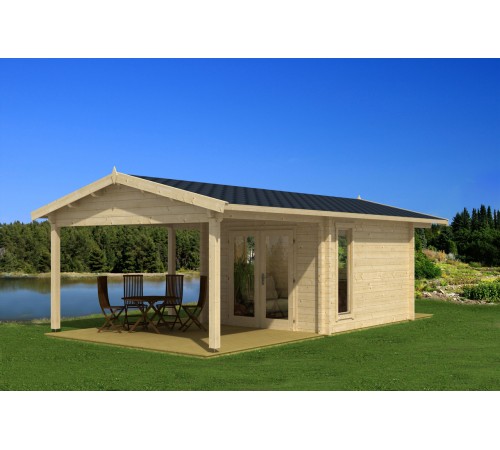 Беседка из термомодифицированного бруса 37,13 м2 от производителя Thermo Outdoor Gazebo 158.