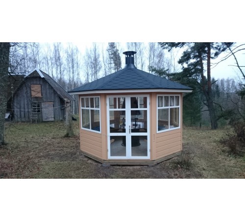 Альтанка із термомодифікованого бруса 12 м2 від виробника Thermo Outdoor Gazebo 159