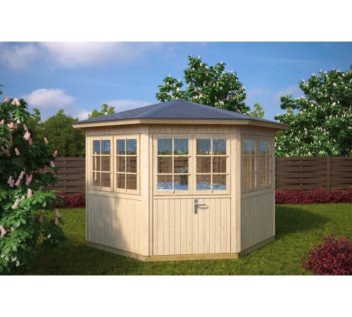 Беседка из термомодифицированного бруса 12 м2 от производителя Thermo Outdoor Gazebo 160.