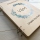Свадебная гостевая книга в деревянной обложке