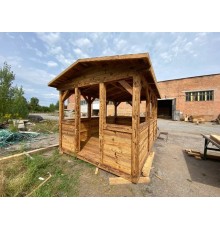 Альтанка брашована з термобруса 4.5х3 м від виробника Thermo Outdoor Gazebo 160