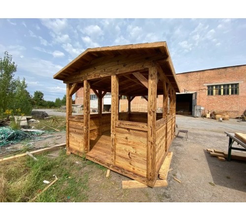 Беседка из термобруса 4.5х3 м от производителя Thermo Outdoor Gazebo 160.