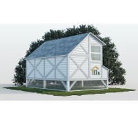 Drewniany kurnik 4,5x3 m