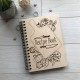 Деревянная кулинарная книга для записи рецептов на спирали