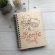 Записная книга для рецептов в деревянной обложке.