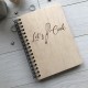 Кулинарная книга в деревянной обложке на спирале «Let's cook»