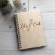 Кулинарная книга в деревянной обложке на спирале «Let's cook»
