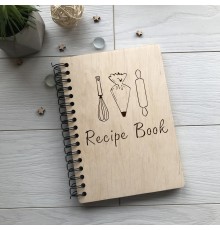 Кулинарная книга на пружине для записи рецептов.