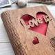 Оригинальная фотокнига из дерева «Love is»