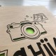 Детский именной фотоальбом из дерева