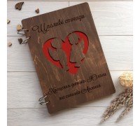 Drewniany album na zdjęcia i notatki 