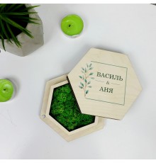 Свадебная деревянная коробочка для колец.