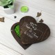 Свадебная коробочка для колец из дерева с декоративным мохом.