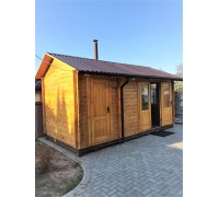 Деревянный козблок из профилированного бруса 13,75 м2 Термодревесина