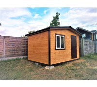 Holz-Nutzgebäude mit Isolierung, 4,0 x 2,5 m, thermisch modifiziertes Holz