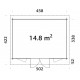 Summer garden house 14.8 m2