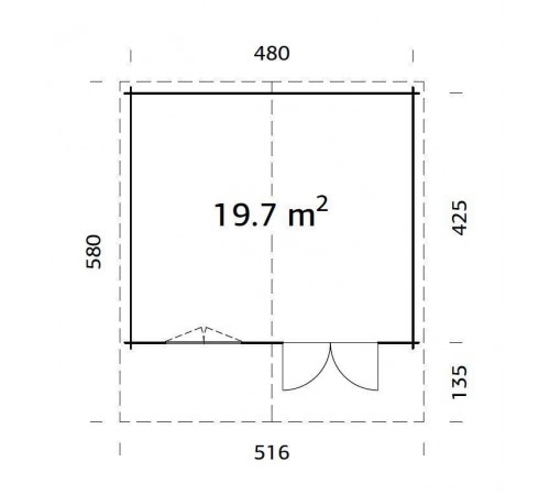 Summer garden house 19.7 m2