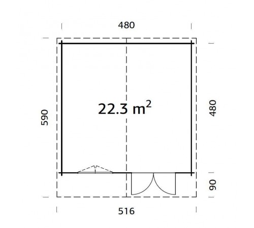 Summer garden house 22.3 m2