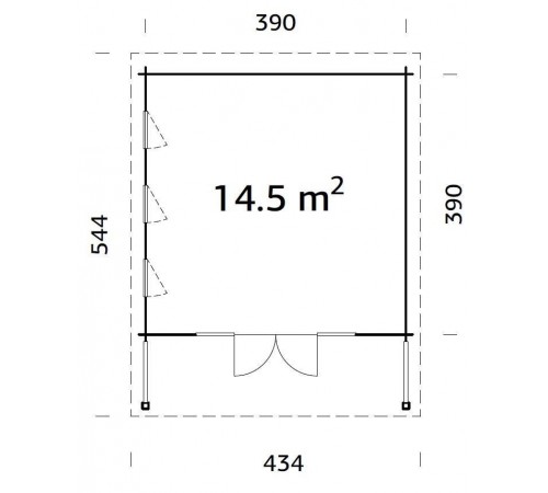 Summer garden house 14.5 m2 Summer garden house 14.5 m2