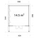 Summer garden house 14.5 m2