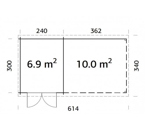 Summer garden house 16.9 m2