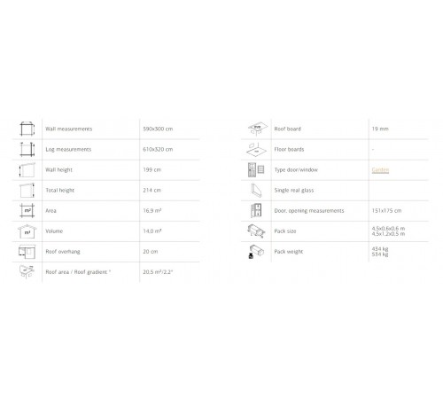 Summer garden house 16.9 m2
