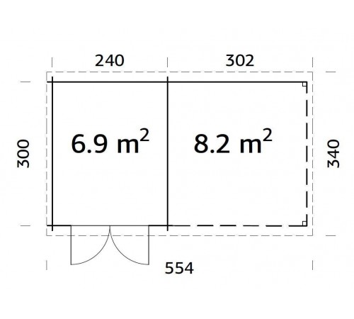 Summer garden house 15.1 m2