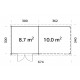 Summer garden house 18.7 m2