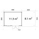 Summer garden house 19.4 m2