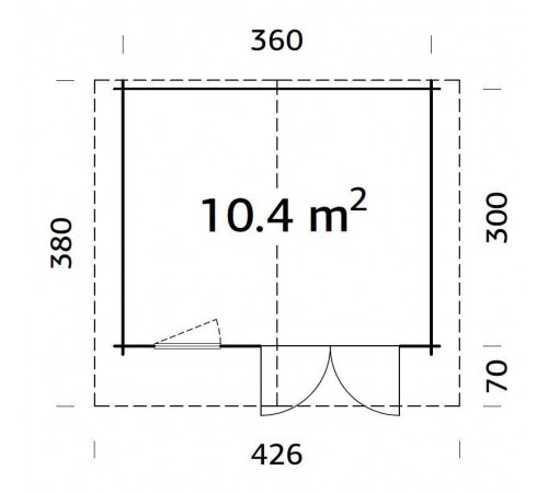 Summer garden house 10.4 m2